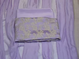 Mauve Pure Crepe Brocade Unstitched Suits (20LM)