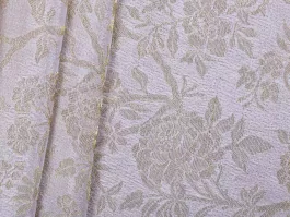 Dyeable Pure Zari Brocade Floral Fabric for Wedding Dress (AU71)
