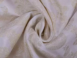 Dyeable Pure Zari Brocade Floral Fabric for Wedding Dress (SDH1)