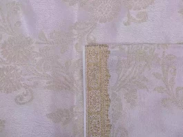 Dyeable Pure Zari Brocade Floral Fabric for Wedding Dress (SDH5)