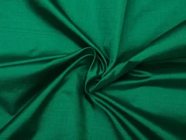 Yarn Dyed Emerald Green Gabardine Silk Fabric