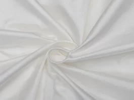 Yarn Dyed White Gabardine Silk Fabric