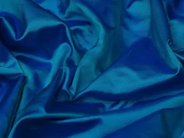Yarn Dyed Royal Shot Ferozi Gabardine Silk Fabric