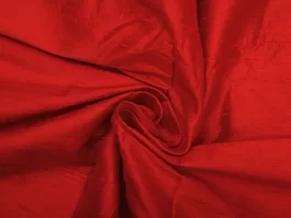 Bright Red Yarn Dyed Indian Raw Silk (100 gm)