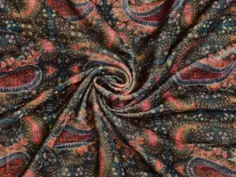 Paisley Patterned Digital Printed Velvet Fabric