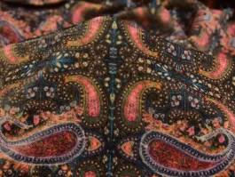 Paisley Patterned Digital Printed Velvet Fabric