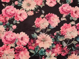 Floral Digital Printed Velvet Fabric