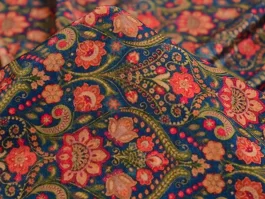 Floral Patterned Digital Printed Velvet Fabric
