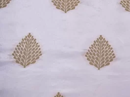 Dyeable Natural Crepe Double Zari Jacquard Fabric for Indian Suits