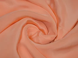 Bright Peach Viscose Crepe Mill Dyed