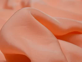 Bright Peach Viscose Crepe Mill Dyed