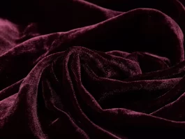 Dyed Deep Wine Pure Silk Velvet for Bridal Gowns / Lehangas Outfits