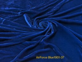 Dyed Airforce Blue Pure Silk Velvet for Bridal Gowns / Lehangas Outfits