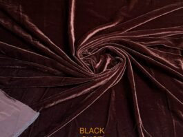Dyed Black Shot Burgundy Pure Silk Velvet for Bridal Gowns / Lehangas Outfits