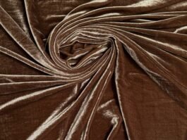 Dyed Choco Pure Silk Velvet for Bridal Gowns / Lehangas Outfits