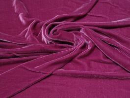 Dyed Dusty Wine Pure Silk Velvet for Bridal Gowns / Lehangas Outfits