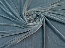 Dyed Evening Grey Pure Silk Velvet for Bridal Gowns / Lehangas Outfits