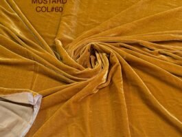 Dyed Grey Shot Dusty Mustard Pure Silk Velvet for Bridal Gowns / Lehangas Outfits