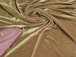 Dyed Move Shot Pista Pure Silk Velvet Fabric