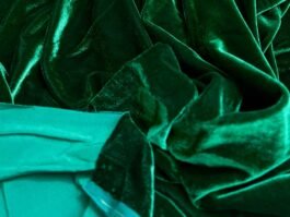 Dyed Royal Green Pure Silk Velvet for Bridal Gowns / Lehangas Outfits